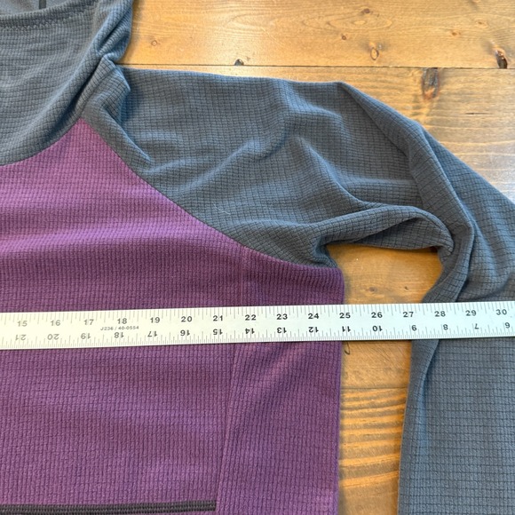 Melanzana Micro Grid Hoodie Men's Large Purple Gray Made In USA Gorpcore - Picture 3 of 7